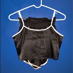 cropped top and shorts set